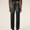 Black Cotton Tapered Fit Jeans Black Cotton Tapered Fit Jeans