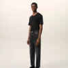 Black Cotton Tapered Fit Jeans Black Cotton Tapered Fit Jeans