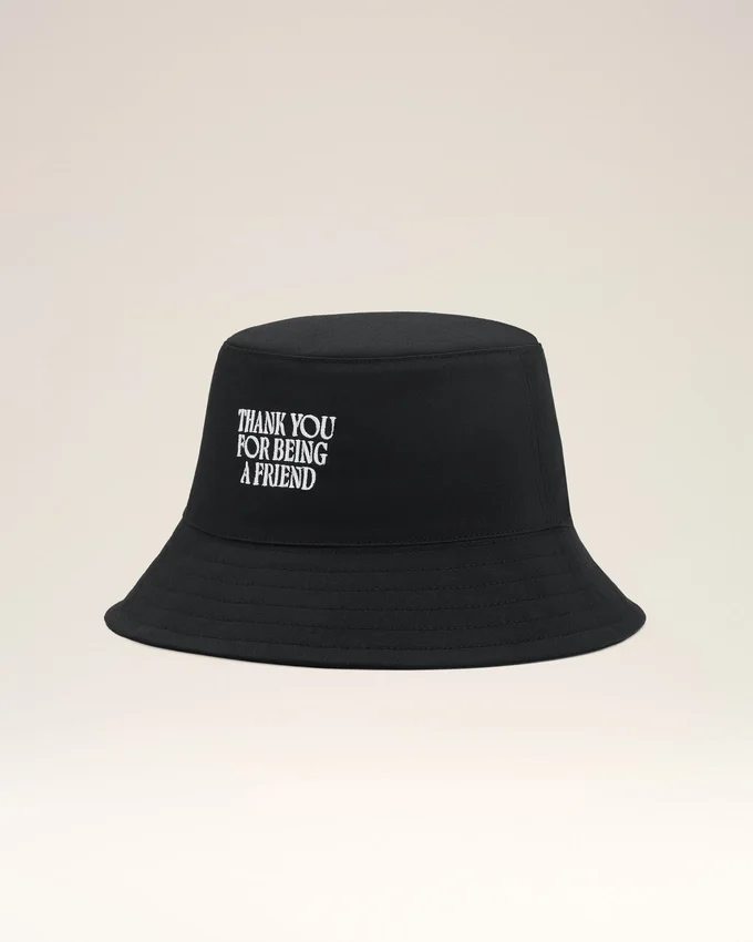 Black Cotton Thank You for Being a Friend Embroidery Hat Black Cotton Thank You for Being a Friend Embroidery Hat