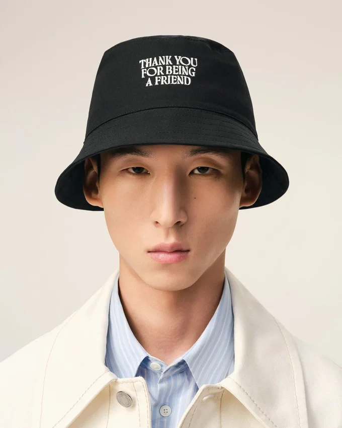 Black Cotton Thank You for Being a Friend Embroidery Hat Black Cotton Thank You for Being a Friend Embroidery Hat