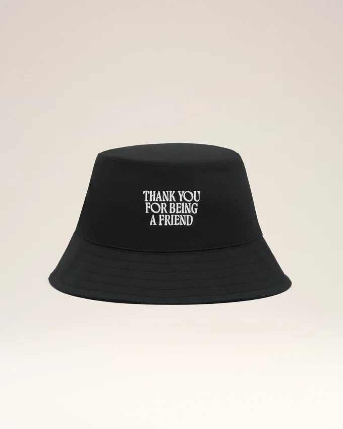 Black Cotton Thank You for Being a Friend Embroidery Hat Black Cotton Thank You for Being a Friend Embroidery Hat