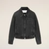 Black Cotton Tonal Ami De Coeur Zipped Jacket Black Cotton Tonal Ami De Coeur Zipped Jacket