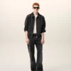 Black Cotton Tonal Ami De Coeur Zipped Jacket Black Cotton Tonal Ami De Coeur Zipped Jacket