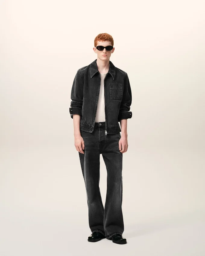 Black Cotton Tonal Ami De Coeur Zipped Jacket Black Cotton Tonal Ami De Coeur Zipped Jacket