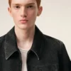Black Cotton Tonal Ami De Coeur Zipped Jacket Black Cotton Tonal Ami De Coeur Zipped Jacket