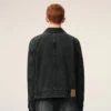 Black Cotton Tonal Ami De Coeur Zipped Jacket Black Cotton Tonal Ami De Coeur Zipped Jacket