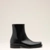 Black Cow Leather Ankle Boots Black Cow Leather Ankle Boots