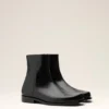 Black Cow Leather Ankle Boots Black Cow Leather Ankle Boots