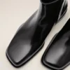 Black Cow Leather Ankle Boots Black Cow Leather Ankle Boots