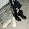 Black Cow Leather Ankle Boots Black Cow Leather Ankle Boots