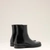 Black Cow Leather Ankle Boots Black Cow Leather Ankle Boots