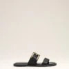 Black Cow Leather Buckle Sandals Black Cow Leather Buckle Sandals