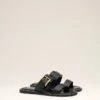 Black Cow Leather Buckle Sandals Black Cow Leather Buckle Sandals