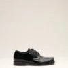 Black Cow Leather Derbies Shoes
