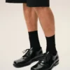 Black Cow Leather Derbies Shoes