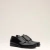 Black Cow Leather Derbies Shoes