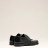 Black Cow Leather Derbies Shoes