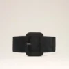 Black Cow Leather Large Belt
