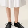 Black Cow Leather Midi Derbies Shoes Black Cow Leather Midi Derbies Shoes