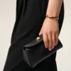 Black Cow Leather Mini Carrousel Bag Black Cow Leather Mini Carrousel Bag