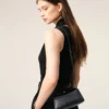 Black Cow Leather Mini Carrousel Bag Black Cow Leather Mini Carrousel Bag