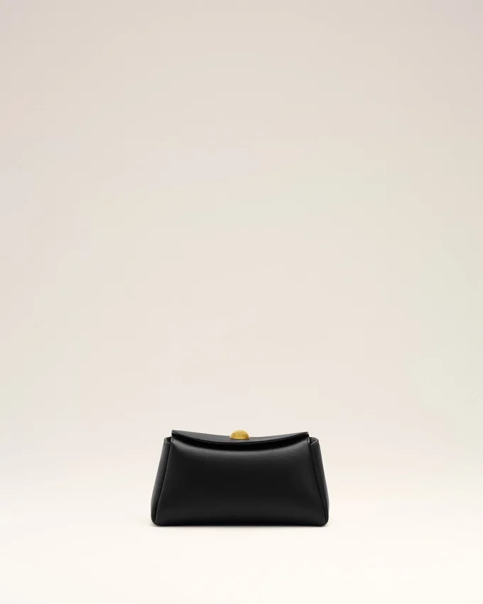 Black Cow Leather Mini Carrousel Bag Black Cow Leather Mini Carrousel Bag