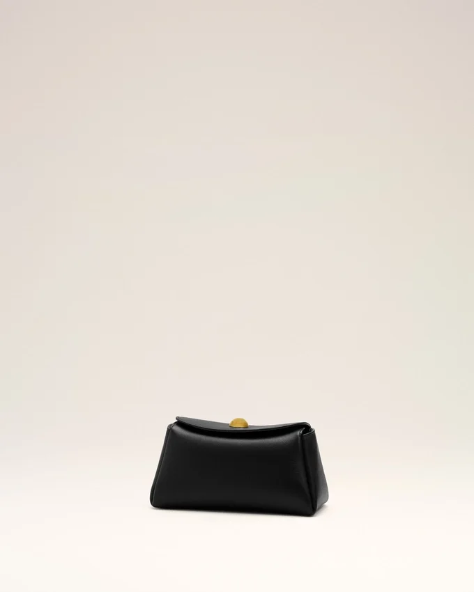 Black Cow Leather Mini Carrousel Bag Black Cow Leather Mini Carrousel Bag