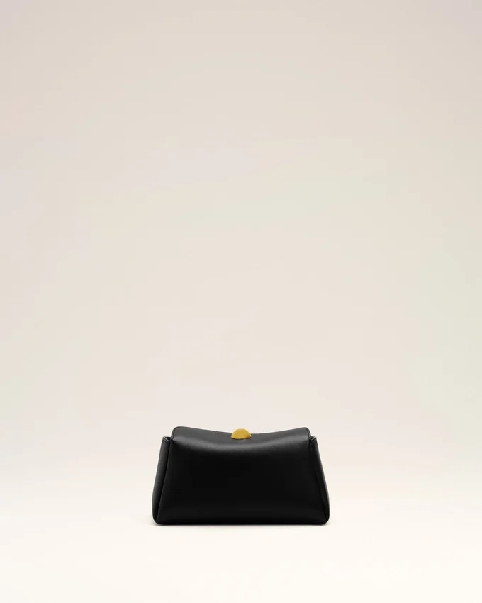 Black Cow Leather Mini Carrousel Bag Black Cow Leather Mini Carrousel Bag