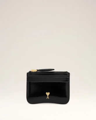 Black Cow Leather Paris Paris Zipped Card Holder