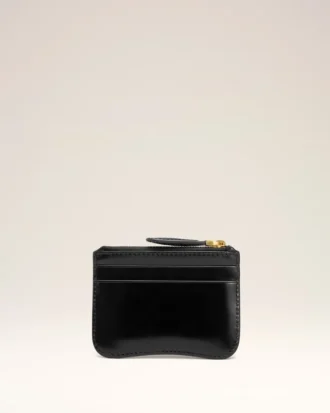 Black Cow Leather Paris Paris Zipped Card Holder