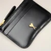 Black Cow Leather Paris Paris Zipped Card Holder