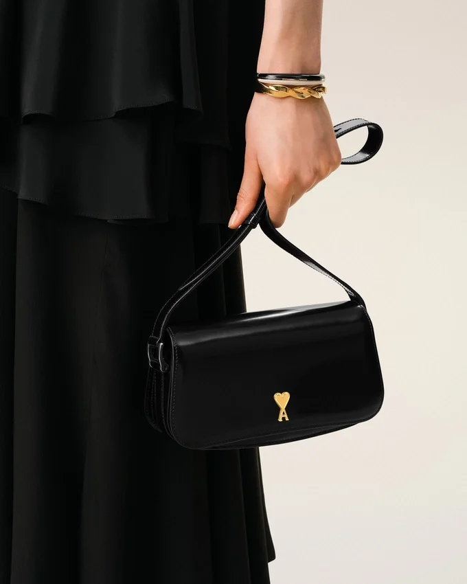 Black Cow Leather Shoulder Paris Paris Bag Black Cow Leather Shoulder Paris Paris Bag