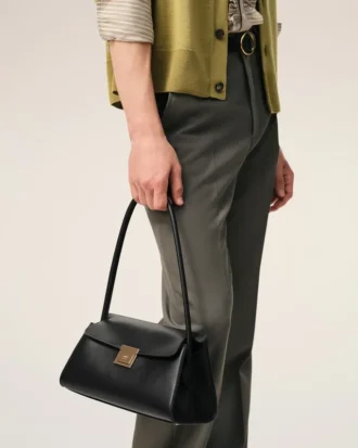 Black Cow Leather Small Mimi Bag