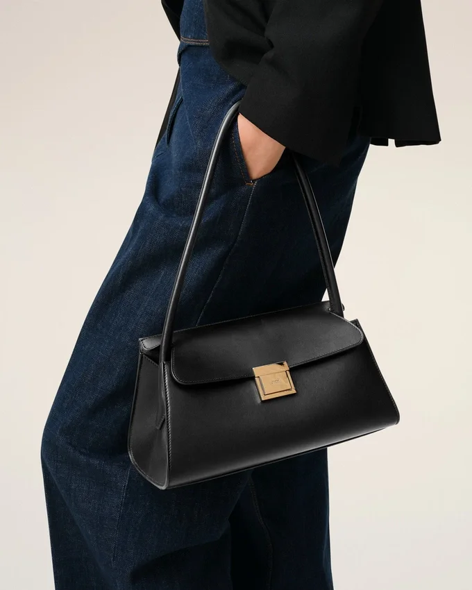 Black Cow Leather Small Mimi Bag Black Cow Leather Small Mimi Bag
