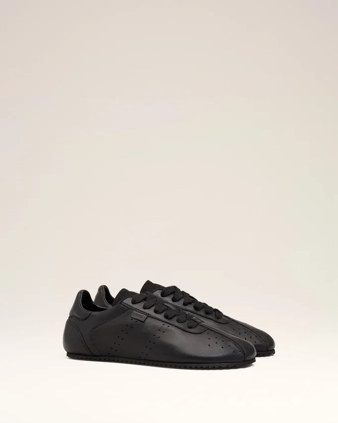 Black Cow Leather Soft Sneakers Black Cow Leather Soft Sneakers