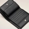 Black Cowhide Leather Ami De Coeur Bifold Wallet