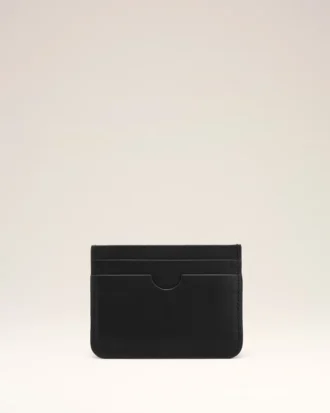 Black Cowhide Leather Ami De Coeur Card Holder