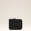 Black Cowhide Leather Ami De Coeur Compact Wallet