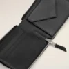 Black Cowhide Leather Ami De Coeur Compact Wallet