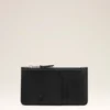 Black Cowhide Leather Ami De Coeur Zipped Card Holder Black Cowhide Leather Ami De Coeur Zipped Card Holder