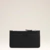 Black Cowhide Leather Ami De Coeur Zipped Card Holder Black Cowhide Leather Ami De Coeur Zipped Card Holder