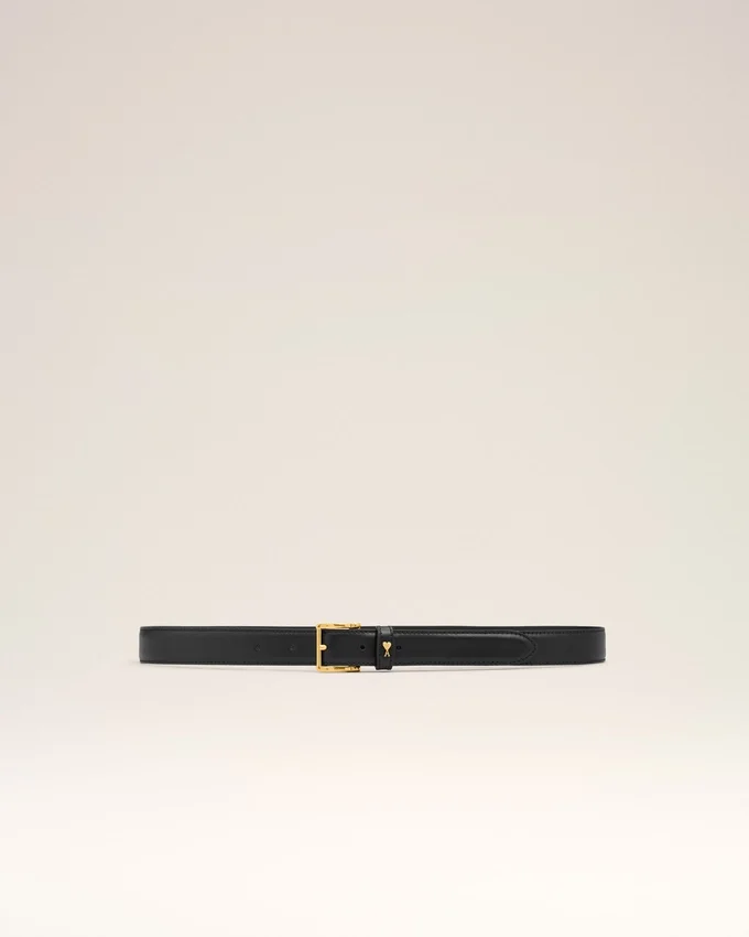 Black Cowhide Leather Paris Paris Belt Black Cowhide Leather Paris Paris Belt
