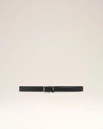 Black Cowhide Leather Paris Paris Belt