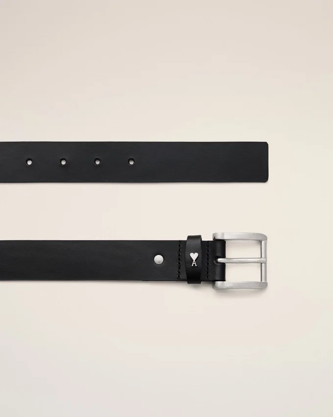 Black Cowhide Leather Paris Paris Belt Black Cowhide Leather Paris Paris Belt