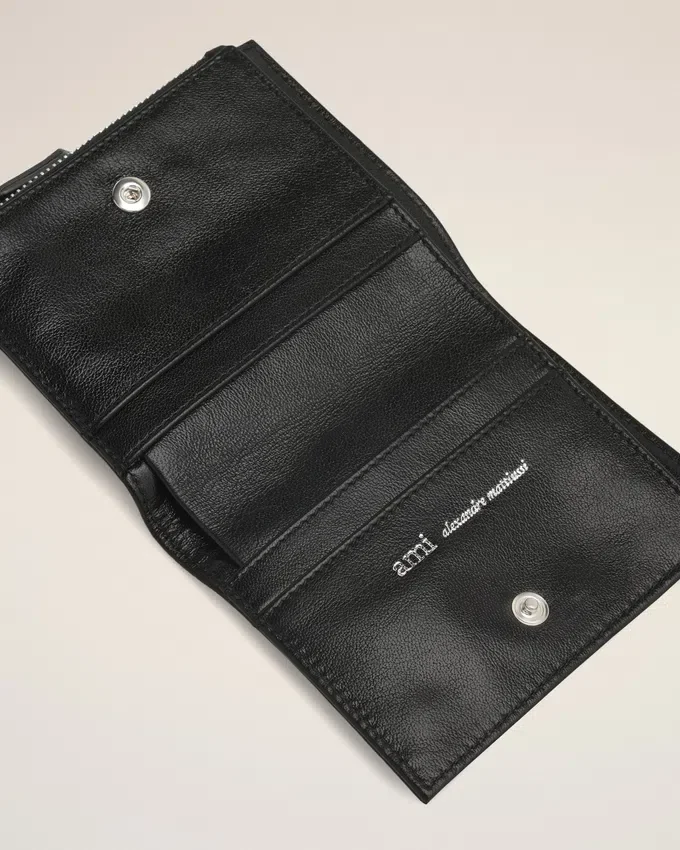 Black Cowhide Leather Voulez-Vous Folded Wallet Black Cowhide Leather Voulez-Vous Folded Wallet