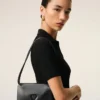 Black Cowhide Leather Voulez-Vous Wallet on Strap