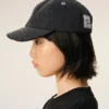 Black Denim Ami Paris Side Patch Cap Black Denim Ami Paris Side Patch Cap