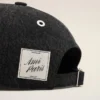 Black Denim Ami Paris Side Patch Cap Black Denim Ami Paris Side Patch Cap