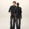 Black Denim Cotton Ami De Coeur Shirt