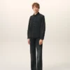 Black Denim Cotton Ami De Coeur Shirt